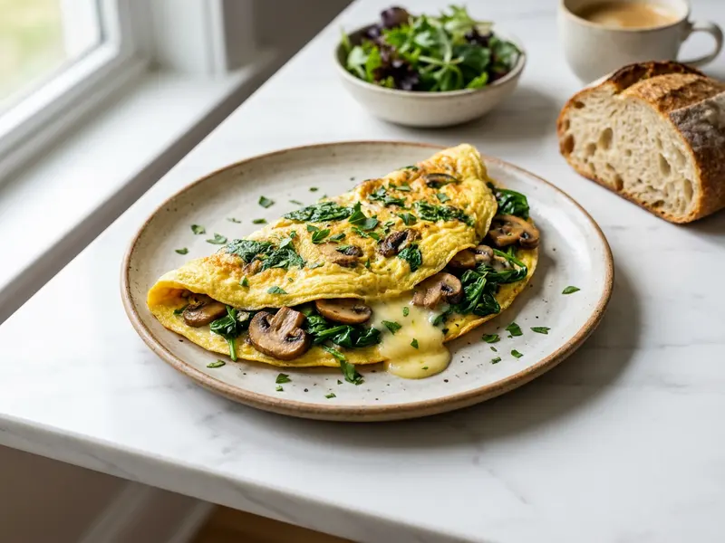 Spinach & Mushroom Omelette