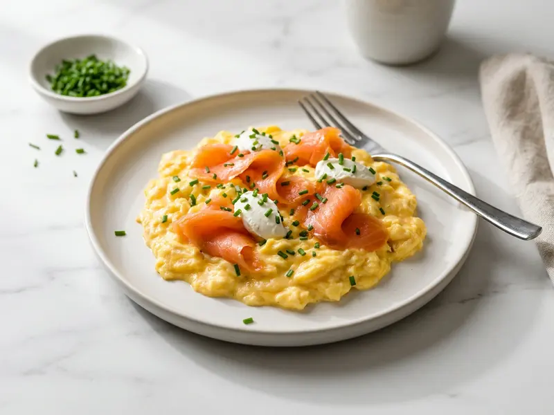 Smoked Salmon Scrambled Eggs