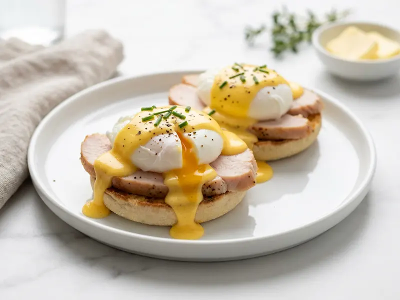 Eggs Benedict with Turkey