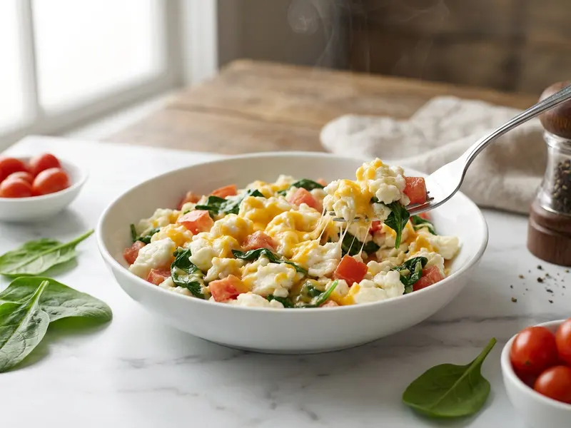 Cheesy Egg White Scramble