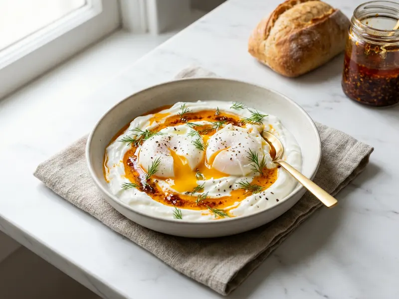 Turkish Eggs (Cilbir)