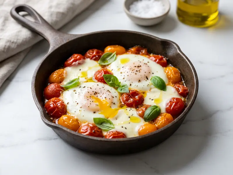 Caprese Baked Eggs