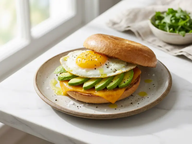 Egg & Avocado Breakfast Bagel