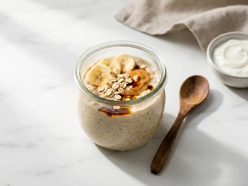 Peanut Butter Banana Overnight Oats