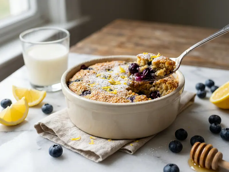 Lemon Blueberry Baked Oats