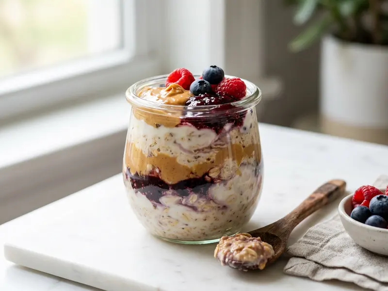 PB&J Overnight Oats