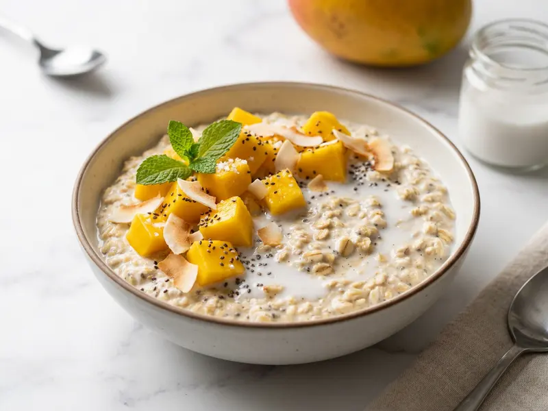 Coconut Mango Protein Oats