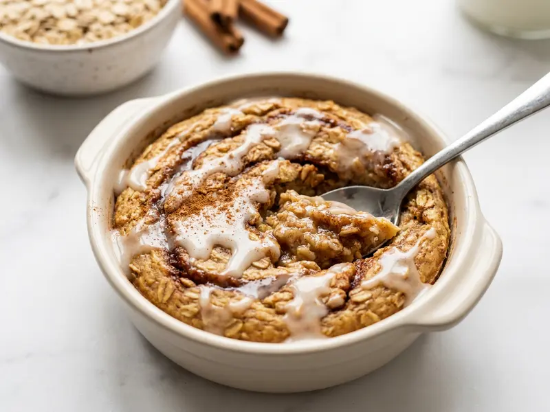 Cinnamon Roll Baked Oats