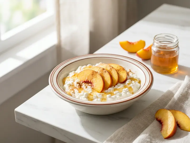 Cottage Cheese & Peach Bowl