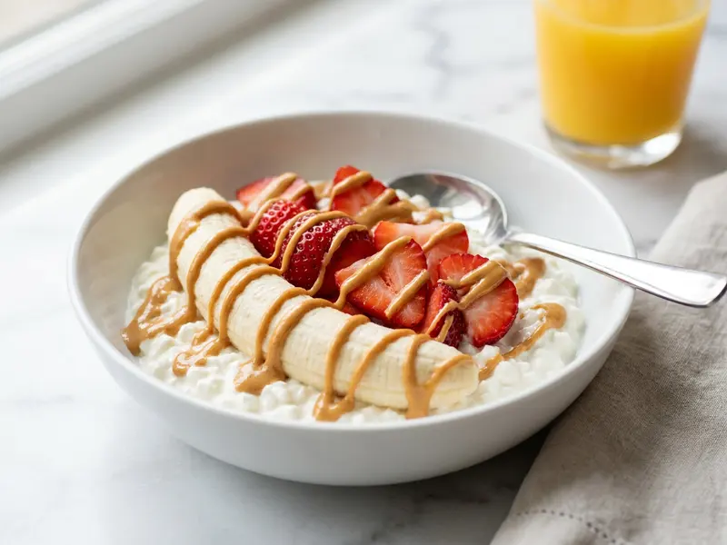 Cottage Cheese Banana Split Bowl