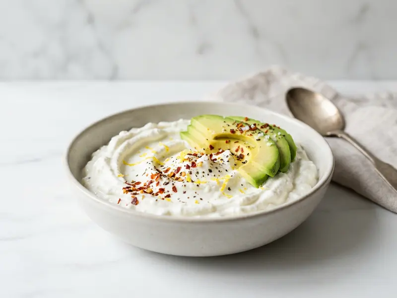 Whipped Cottage Cheese and Avocado Bowl