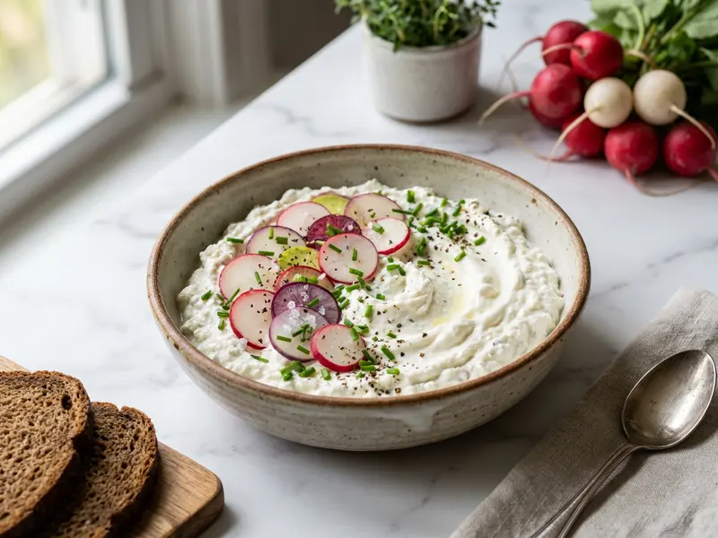 Twaróg and Radish Savory Spread Bowl
