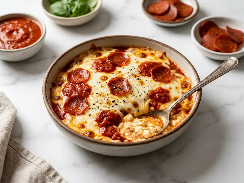 Cottage Cheese Pizza Bowl