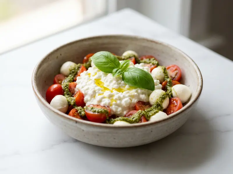 Cottage Cheese Caprese Bowl