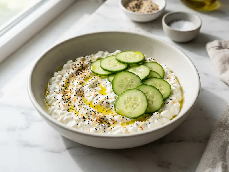 Cottage Cheese with Everything Bagel Seasoning