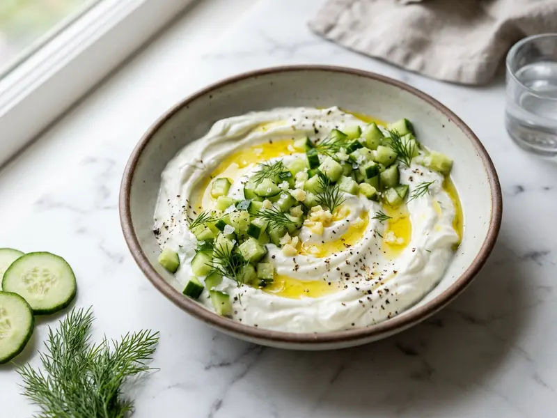 Greek Yogurt Tzatziki Breakfast Bowl