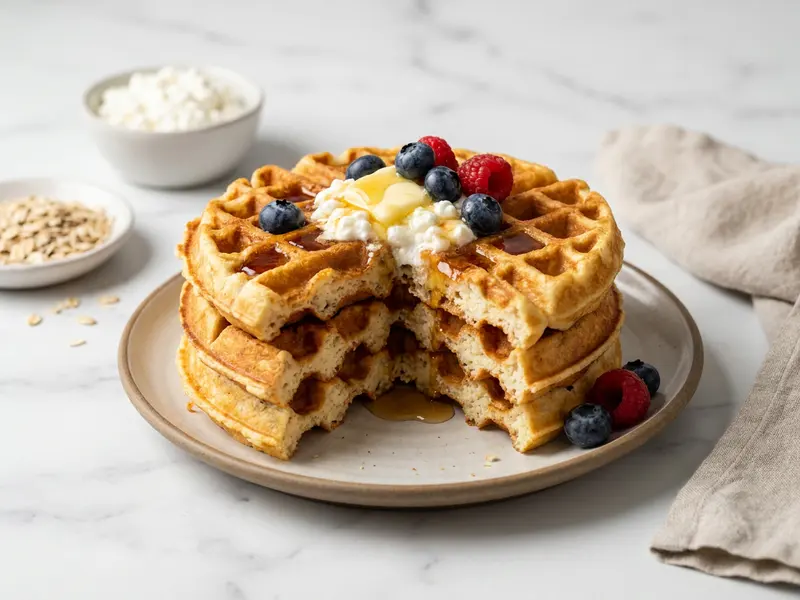 Cottage Cheese Protein Waffles