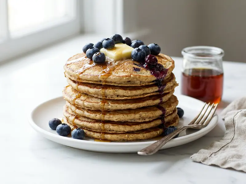 Blueberry Protein Pancakes