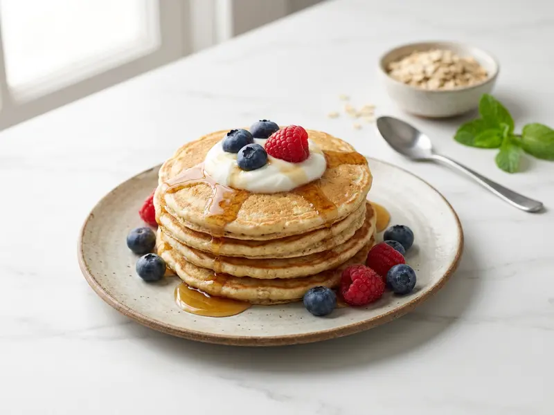 Egg White Oatmeal Pancakes