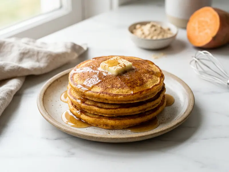 Sweet Potato Protein Pancakes