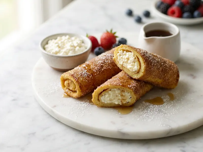Cottage Cheese French Toast Roll Ups