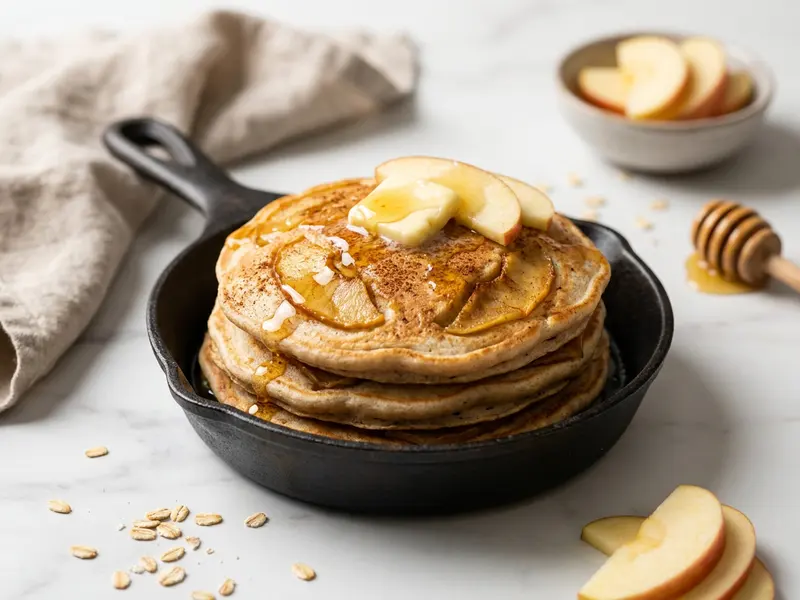 Apple Cinnamon Protein Pancakes