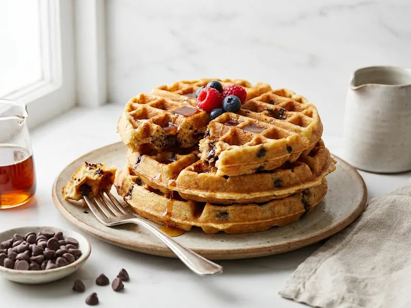 Chocolate Chip Protein Waffles