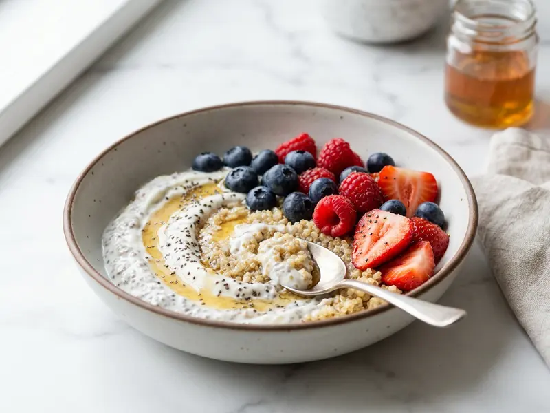 High Protein Chia Quinoa Bowl