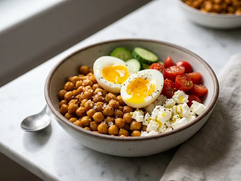 Mediterranean Chickpea Breakfast Bowl