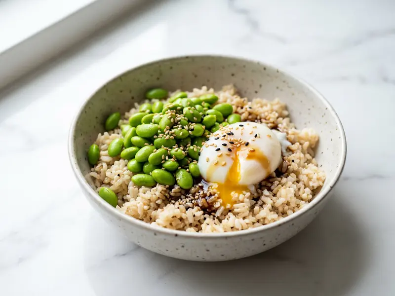 Edamame & Brown Rice Breakfast Bowl