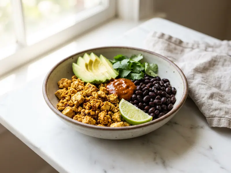 Spicy Tofu & Black Bean Bowl
