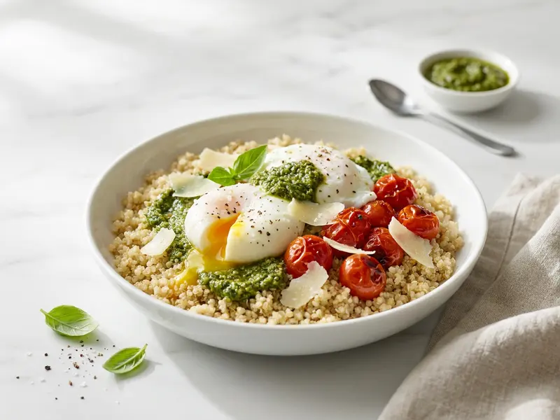 Pesto Egg & Quinoa Bowl