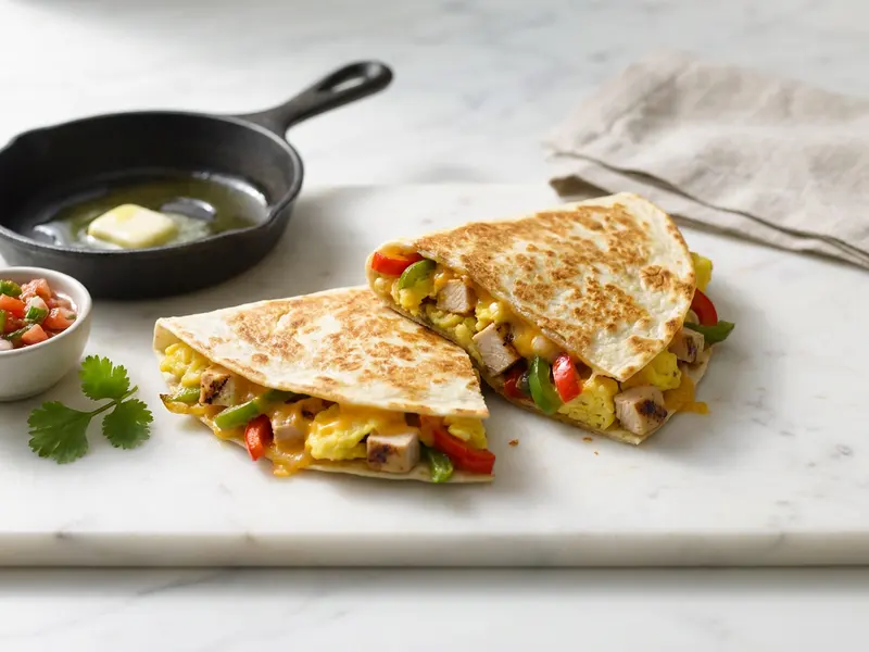 Breakfast Quesadilla with Chicken