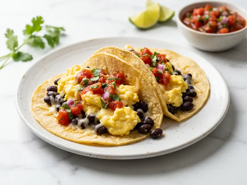 Black Bean & Egg Breakfast Tacos