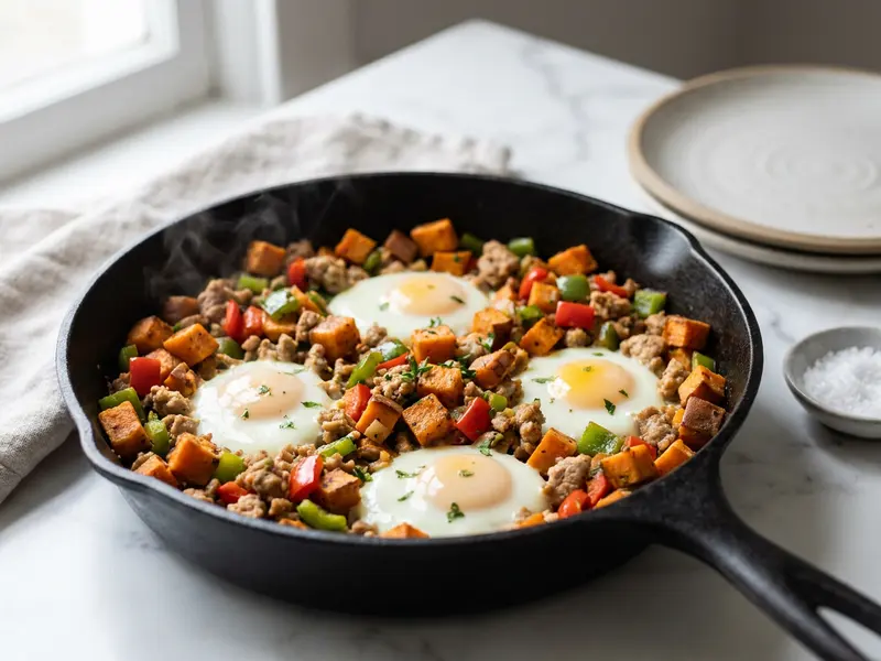 Turkey and Sweet Potato Breakfast Hash
