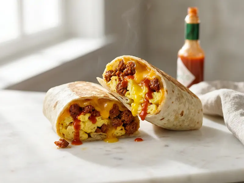 Spicy Sausage & Egg Breakfast Wrap