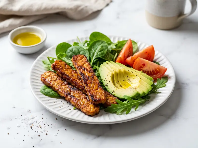 Tempeh Bacon & Avocado Plate