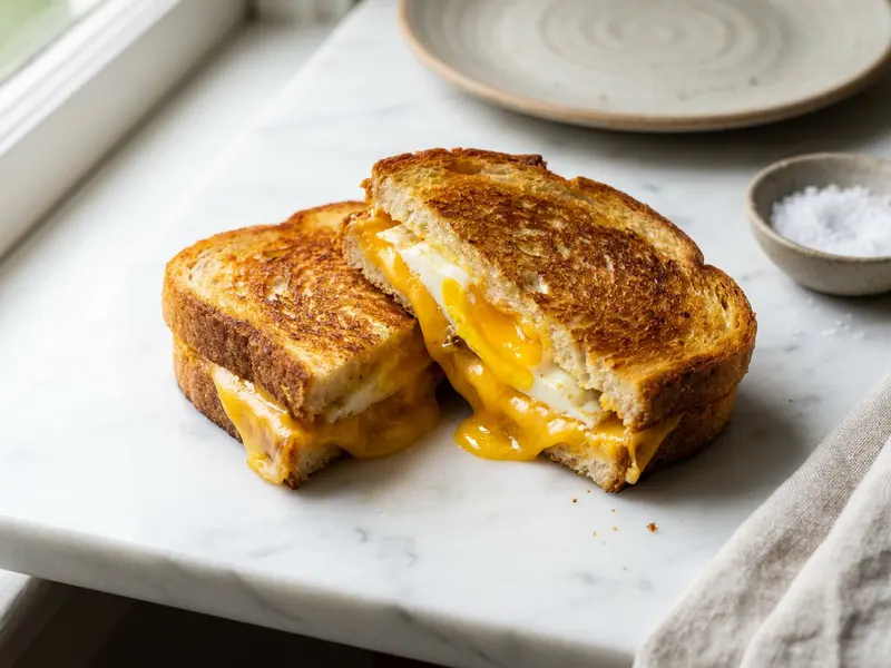 Breakfast Grilled Cheese with Egg