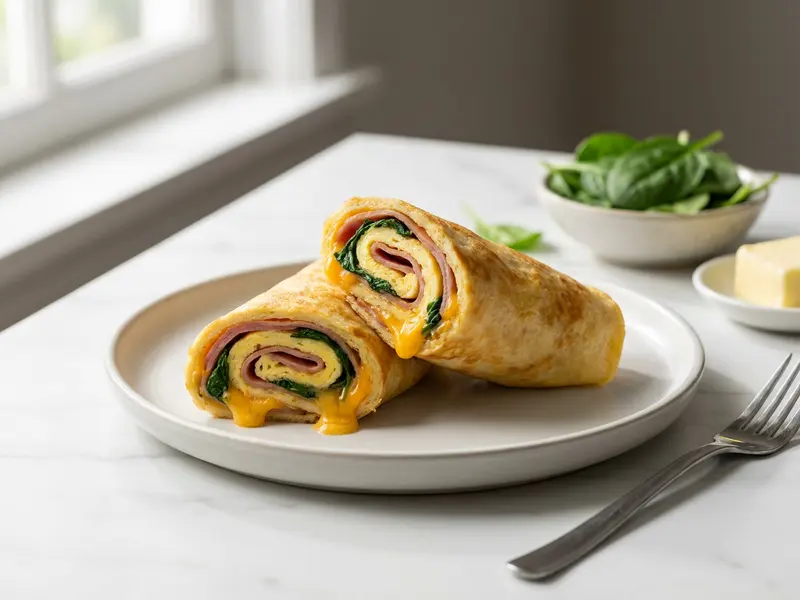 Ham, Egg and Cheese Roll Up