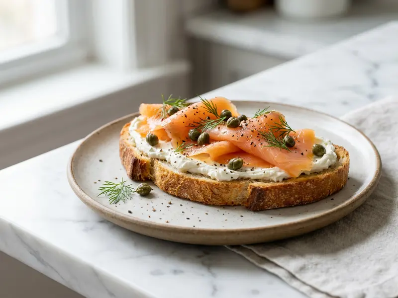 Smoked Salmon and Cream Cheese Toast