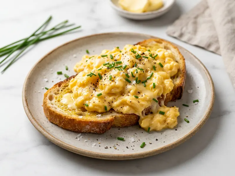 Scrambled Egg & Chive Toast