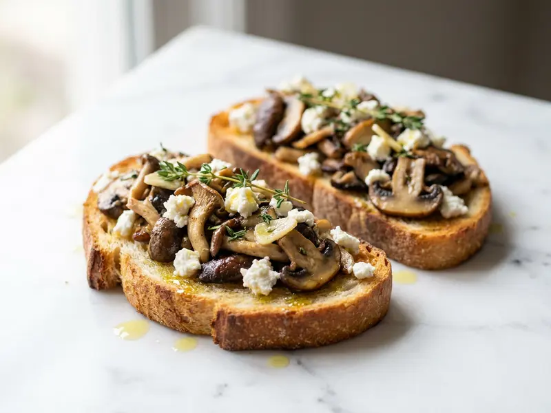 Mushroom & Goat Cheese Toast