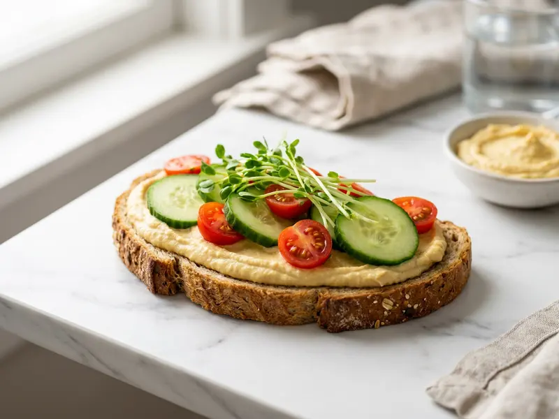 Hummus & Veggie Toast
