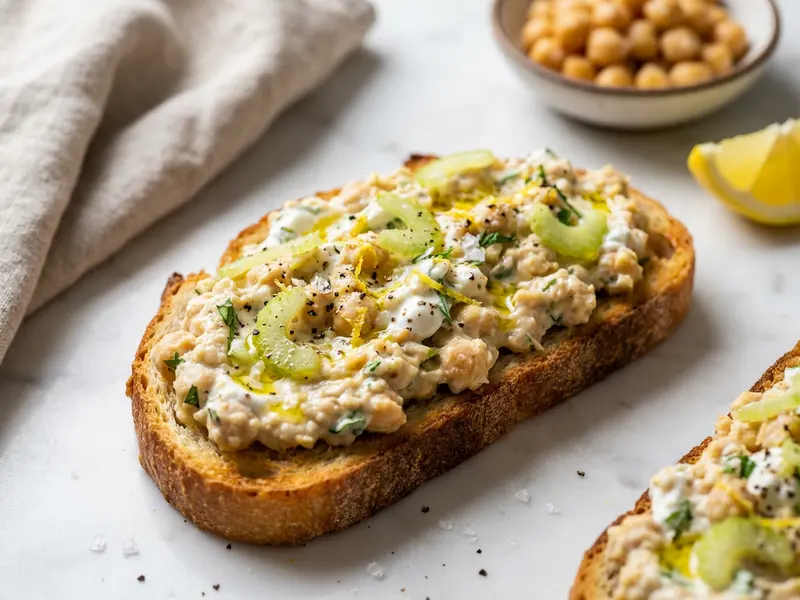 Smashed Chickpea Salad Toast