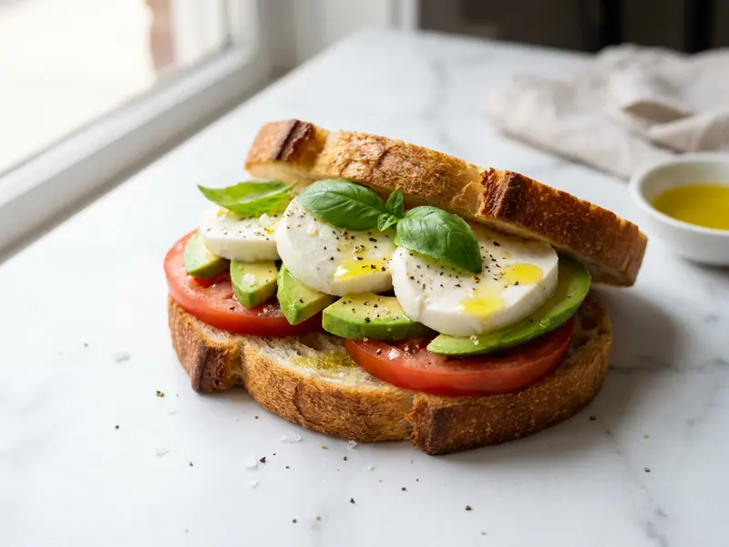 Caprese Avocado Sandwich